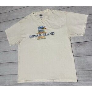VTG Topsail Island, NC T-Shirt North Carolina Beach Graphic Size Large Delta Tag